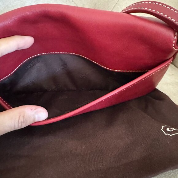 Coach Shoulder  leather Bag, Red, Model No. G33-9599 with dust bag - Picture 11 of 13